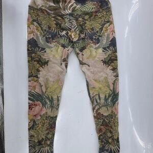 Soft surroundings multicoloured floral leggings